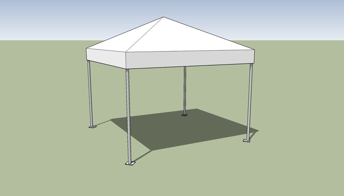 30' x 30' Frame Tent- With Expandable Top (2 sections) – Ohenry Party Tents