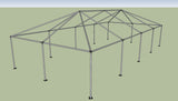 20' x 60' High Peak Frame Tent - With Premium Tension Cover