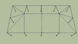 20' x 60' High Peak Frame Tent - With Premium Tension Cover