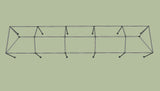 Ohenry 10' x 50' tent frame top View
