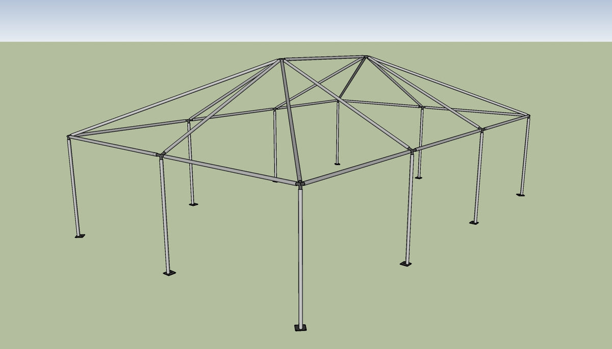 Made in The USA Tent Top 20 x 30 West Coast Frame Party Tent White