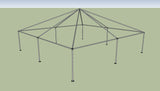 Ohenry 30' x 30' tent frame corner View
