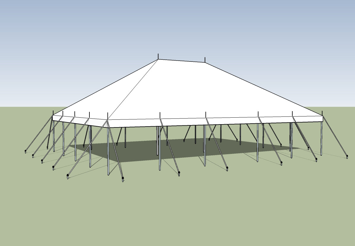 Traditional Pole Tent 30 x 40 Top Hardware Kit 1 Piece Top