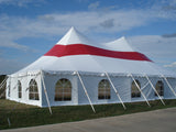 Ohenry 30' x 50' high peak pole tent used as Party tent