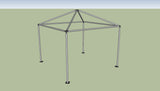Ohenry 10' x 10' frame Tent corner View
