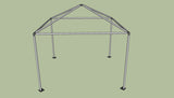 Ohenry 10' x 10' frame Tent End View