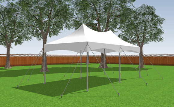 10' x 20' High Peak Frame Tent - With Premium Tension Cover