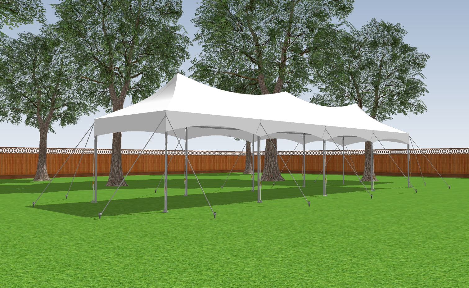 10' x 40' High Peak Frame Tent - With Premium Tension Cover