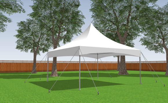 15' x 15' High Peak Frame Tent - With Premium Tension Cover