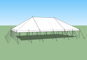 Traditional Pole Tent - 30' x 60' Expandable Top & Hardware Kit- WIND VERSION
