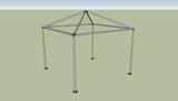 Ohenry 10' x 10' frame Tent corner View