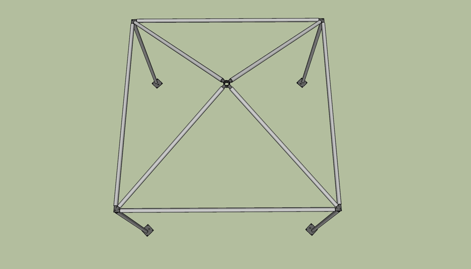 tent top view 10' x 10' Frame Tent