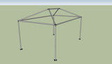 Ohenry 10' x 15' tent frame corner View