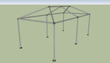 Ohenry 10' x 20' tent frame corner View