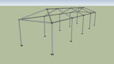 Ohenry 10' x 40' tent frame corner View
