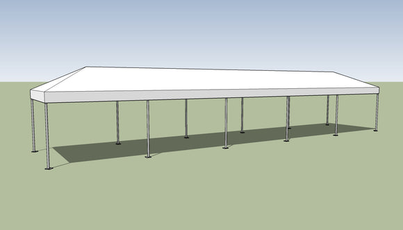 Ohenry 10' x 50' Frame tent top and frame