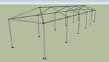 Ohenry 10' x 50' tent frame corner View