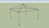 Ohenry 15' x 15' tent frame corner View