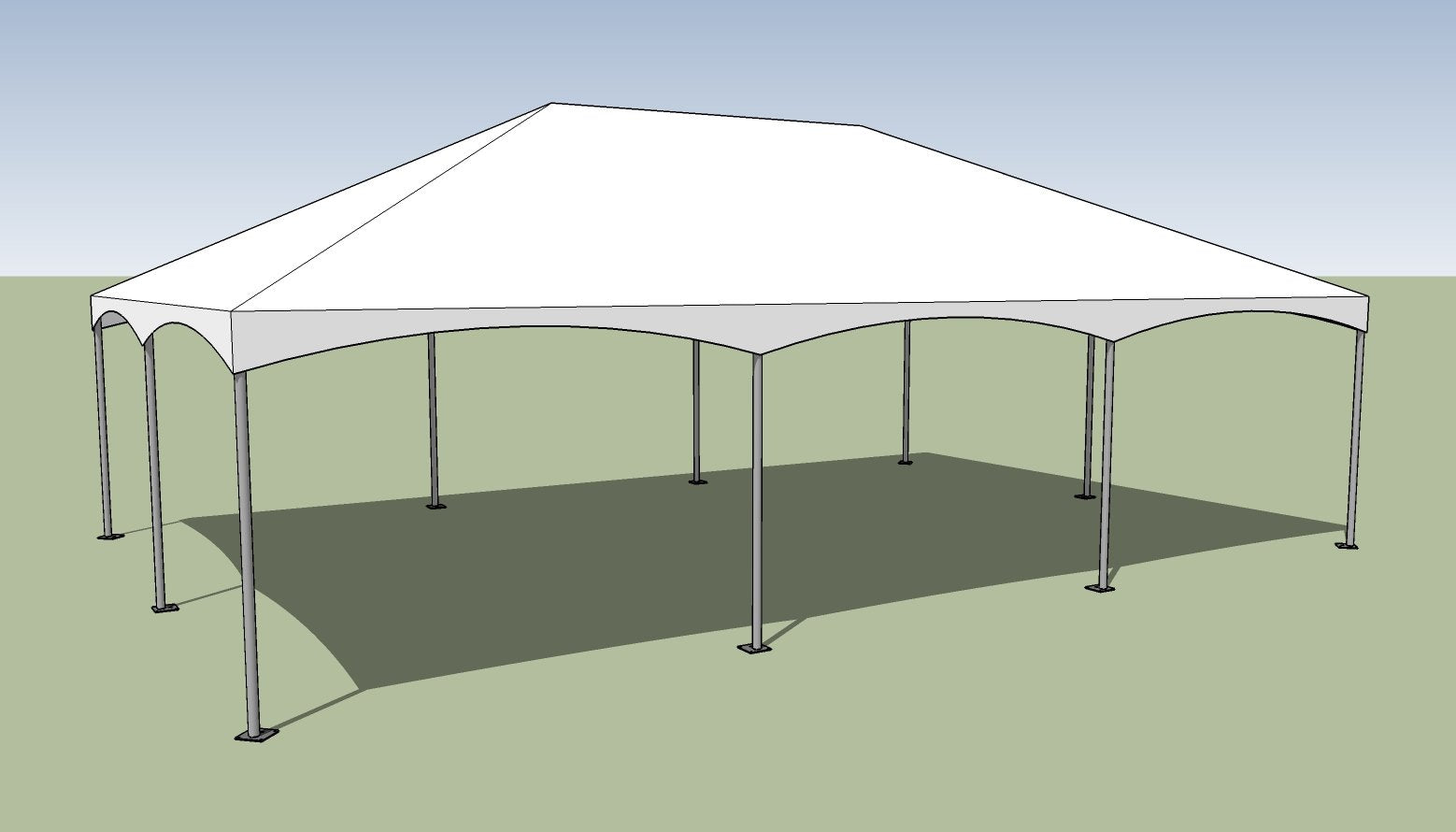 20' x 30' Frame Tent With Premium Tension Cover