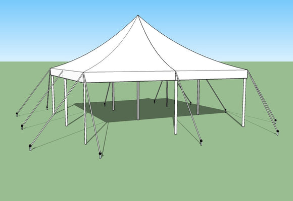 Ohenry 20' x 20' high peak pole tent used as Party tent