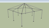 Ohenry 20' x 20' tent frame corner View