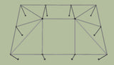 Ohenry 20' x 30' tent frame top View