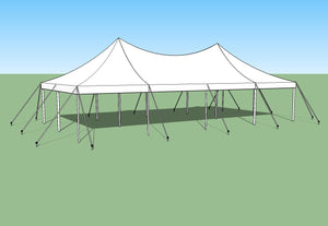 Ohenry 20' x 40' high peak pole tent used as Party tent