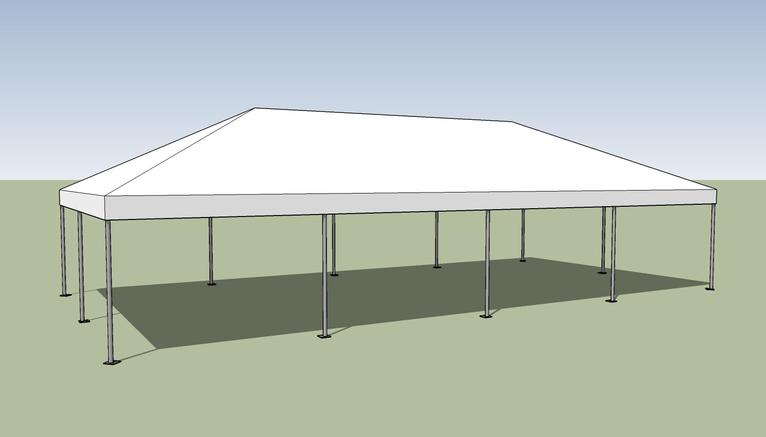 party tent 20 x 40 20' x 40' West Coast Frame Party Tent - White