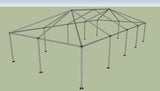 Ohenry 20' x 40' tent frame corner View