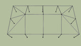 Ohenry 20' x 40' tent frame top View