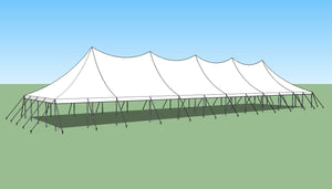 Ohenry 30' x 110' high peak pole tent sketch