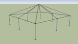 Ohenry 30' x 30' tent frame corner View