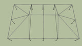 Ohenry 30' x 50' tent frame top View