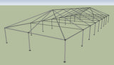 Ohenry 30' x 90' tent frame corner View