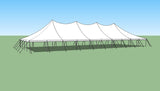 Ohenry 40' x 100' high peak pole tent sketch
