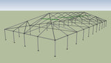 Ohenry 40' x 100' tent frame corner View