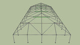 Ohenry 40' x 100' tent frame end View