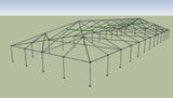Ohenry 40' x 120' tent frame corner View