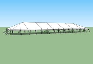 Ohenry Traditional Pole Tent 40' x 140' party tent 