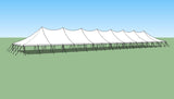 Ohenry 40' x 180' high peak pole tent sketch