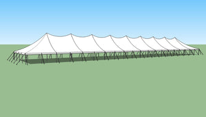 Ohenry 40' x 200' high peak pole tent sketch