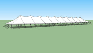 Ohenry 40' x 220' high peak pole tent sketch