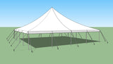 Ohenry 40' x 40' high peak pole tent sketch