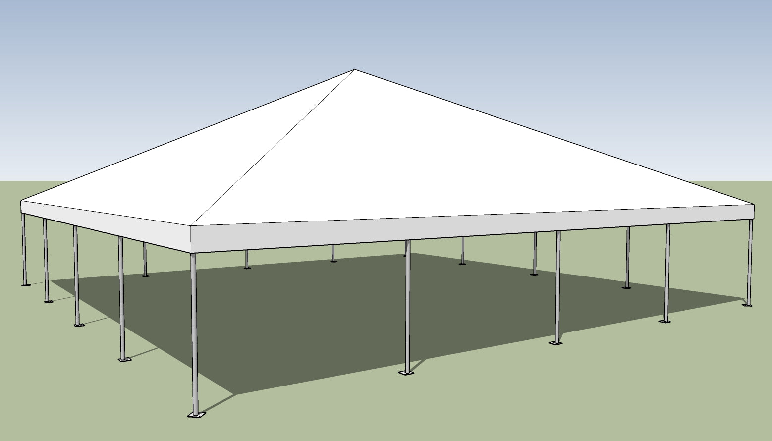 frame tents sale 40' x 40' Frame Tent With Expandable Top (2-sections) – Ohenry Party Tents
