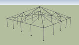Ohenry 40' x 40' tent frame corner View
