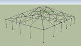 Ohenry 40' x 50' tent frame corner View