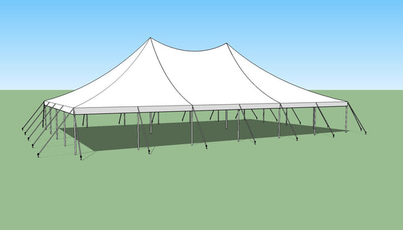 Ohenry 40' x 60' high peak pole tent sketch