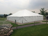solid white party tent sidewalls in single rolls
