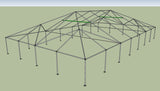 Ohenry 40' x 70' tent frame corner View