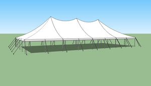 Ohenry 40' x 80' high peak pole tent sketch